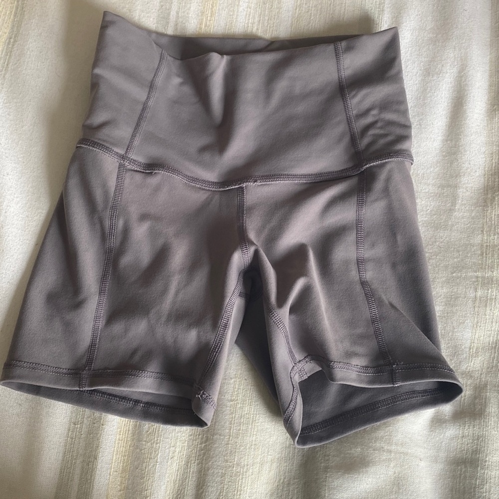 Purple biker shorts
